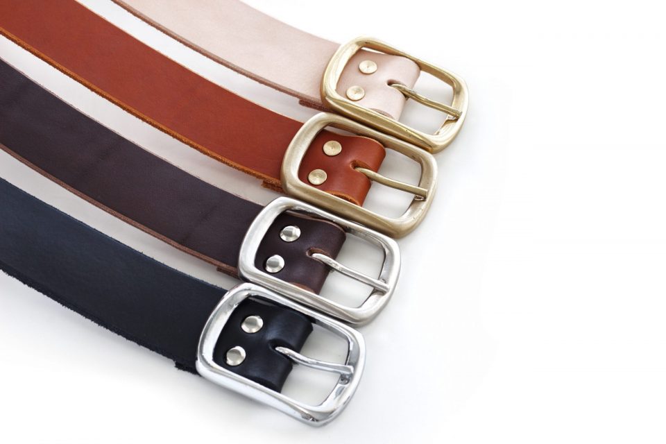 SOLID BRASS BUCKLE LEATHER BELTS
